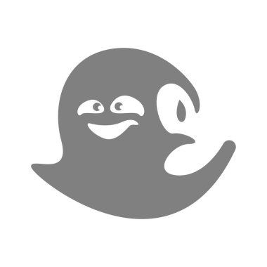 Hayalet simgesi logo tasarımı illüstrasyonu