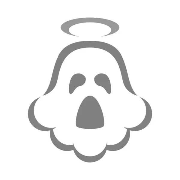 Hayalet simgesi logo tasarımı illüstrasyonu