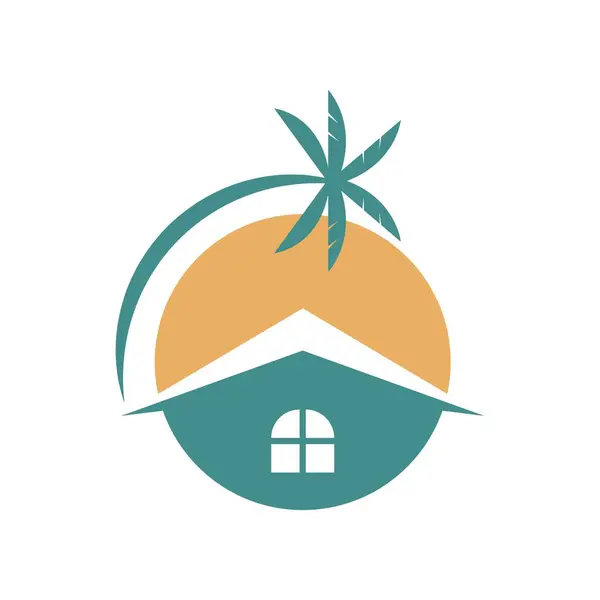 Resort logo tasarım illüstrasyonu