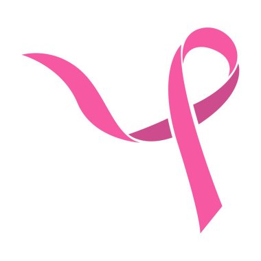 Göğüs kanseri kurdele ikonu çizimi