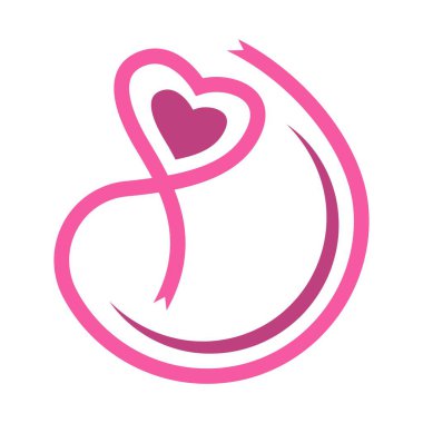 Göğüs kanseri kurdele ikonu çizimi