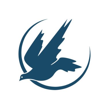 Güvercin logosu tasarımı çizimi