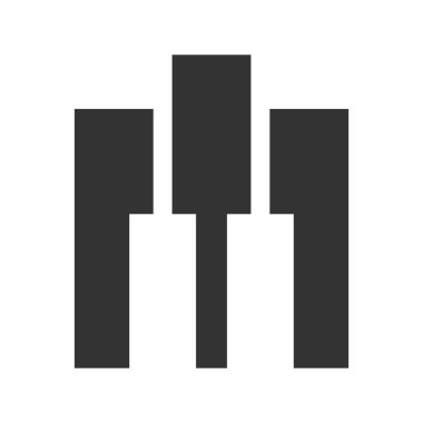 Ses müzik logosu tasarım illüstrasyonu