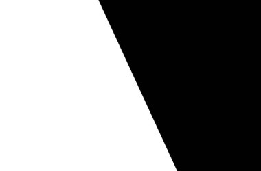 Tasarım düzenlerinde çarpıcı görsel ayrılma için siyah ve beyaz açısal ayrım arkaplanı