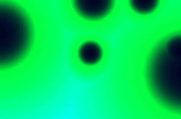 Deneysel modern tasarım için yüzen siyah balon şekilli parlak yeşil gradyan