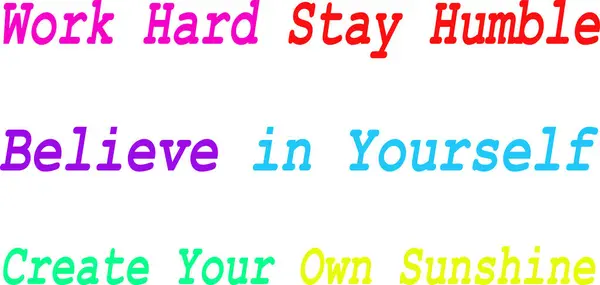 Posterler için Kalın Vurgulanmış Kelimelerle İlham Verici Karakter Vektörü Çok Çalış