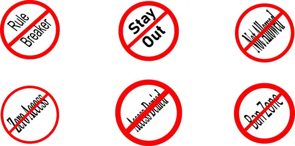  Kırmızı yasaklama uyarı işaretleri 