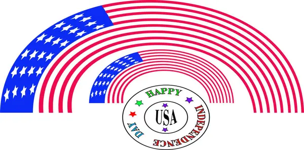 4 Temmuz Bağımsızlık Günü için Yurtsever Amerikan Bayrak Vektörü Kutlama Tasarımı