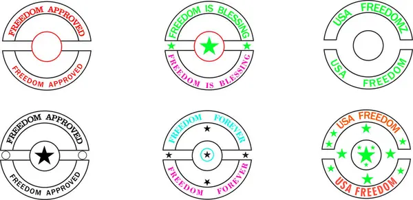 Yıldız patlaması Merkezi, Metin Afişi ve Satılık Taslak Posterleri ile Özgürlük Kutlaması Dairesel Rozet Paketi