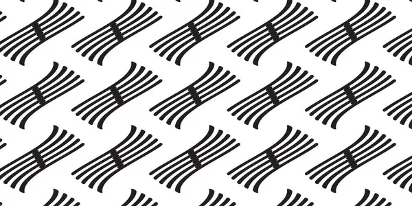 Modern Geometrik Teknoloji Yüzeyleri için Tek Renkli Siyah ve Beyaz Kusursuz Çizgili Vektör Deseni