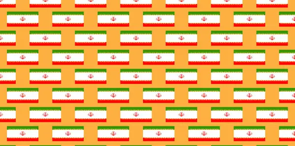 Turuncu Arkaplan İran Bayraklarının İşaretleme Kalıbı ve Vektör Biçimli Sınır 4K