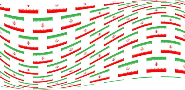 Arkaplan için Eğri Biçimli Dalgasız İran Bayrak Deseni Vektörü 4K kullan
