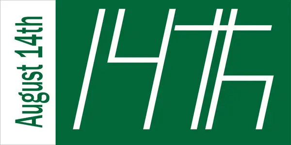 Ulusal Gün Vektörü için Dikey Metni olan 14 Ağustos Typography Poster Tasarımı