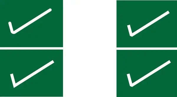 Kurumsal UI Vektör Şablonları için Koyu Yeşil İşaretli Simgeler Kare Ağ düzeninde Ayarlandı