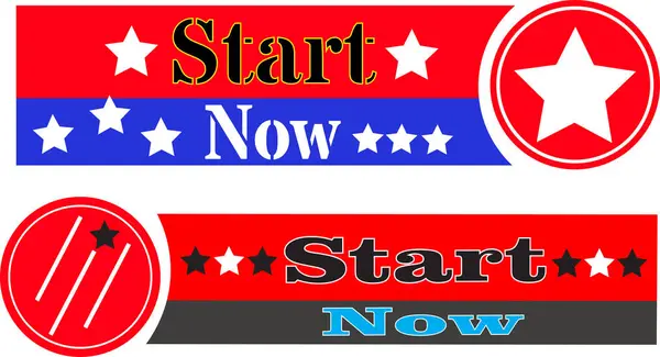 Renkli kırmızı beyaz ve mavi retro dijital reklamlar ve promosyonlar için etiket