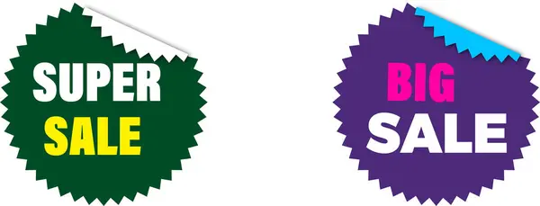 Sosyal medya ve web kampanya grafikleri için büyük indirim rozeti premium vektör etiketleri