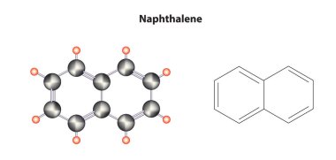 Naphthalene diagram - Naphthalene chemical formula clipart