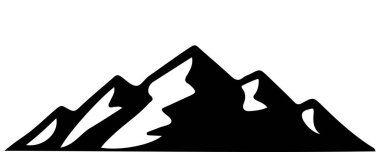 Mountain silhouette vector on white  background clipart