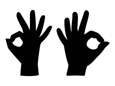 Hands Making the Okay Sign vector clipart