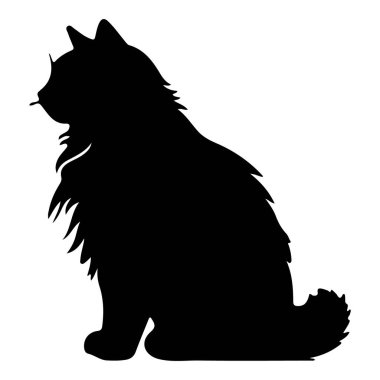 cat silhouette, vector sphinx, side view, cat breeds, pet, animals cat. clipart