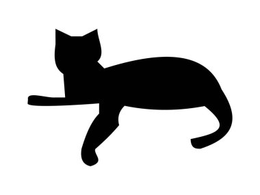 cat silhouette, vector sphinx, side view, cat breeds, pet, animals cat. clipart