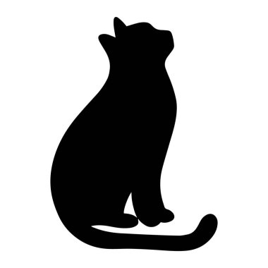 cat silhouette, vector sphinx, side view, cat breeds, pet, animals cat. clipart