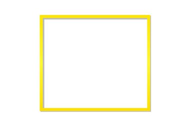 Beyaz arkaplanda altın kare bir çerçeve 