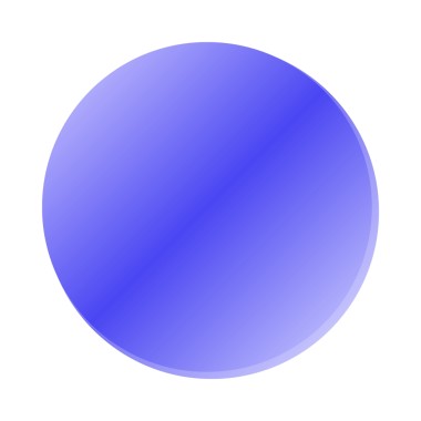A blue glossy circle button with sleek glossy surface on transparent background