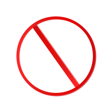 red no entry prohibition symbol