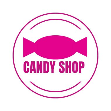 Şekerci dükkanı logosu, şekerci dükkanı vektörü