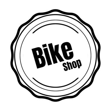 Daire dizaynında bisiklet mağazası illüstrasyon vektörü, bisiklet dükkanı