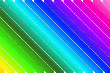 Çapraz eğimli çizgiler yeşilden pembeye, renkler harmanlanır.