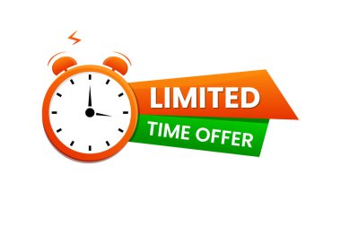 Vektör Kısıtlı Zaman Etiketleri ve logo teklif et