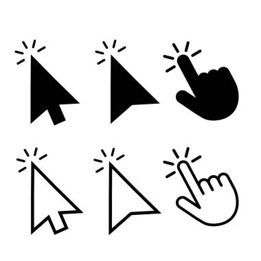 Vektör Piksel İmleç imleci fare simgesi tasarımı