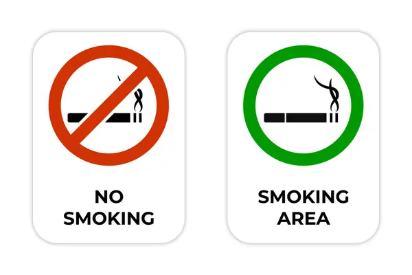 stock vector vector no smoking and smoking area signs design