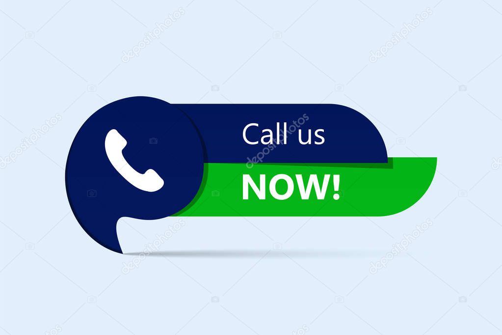 Vector call us now contact service icon template