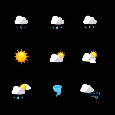 vektör hava ikonu bulutları tasarımı