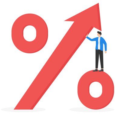 İş adamları yüzde işaretini kaldırdı, gelir artışı.