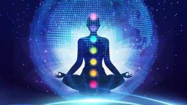 Meditasyon Animasyonu, Pozitif İyileştirme Enerjisi, Çakralar, Aura, İç Uyum ve Denge İçin Yedi Enerji Merkezi