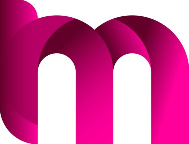  Canlı 3D Gradyan M Logo Tasarımı