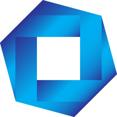  Modern Geometric Blue Logo Design