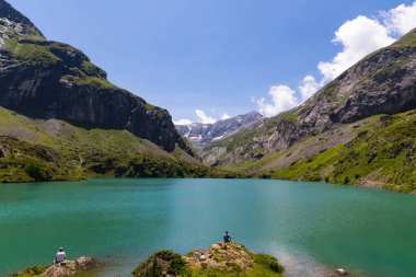 Fransa 'daki Pireneler Dağlarındaki Lac des Gloriettes