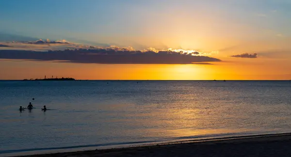 stock image Sunset over Anse Vata Beach in Noumea, New-Caledonia