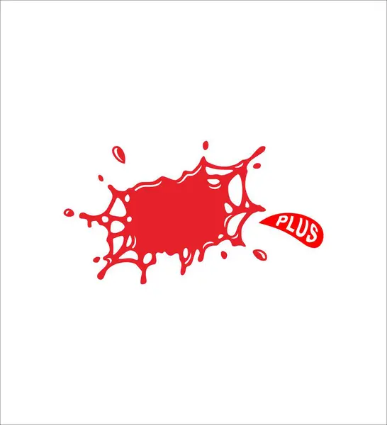 Kırmızı su, artı işareti ile sıçrar. Grafik tasarımı için uygun