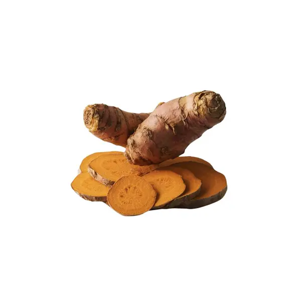 stock image turmeric rhizome on putih background