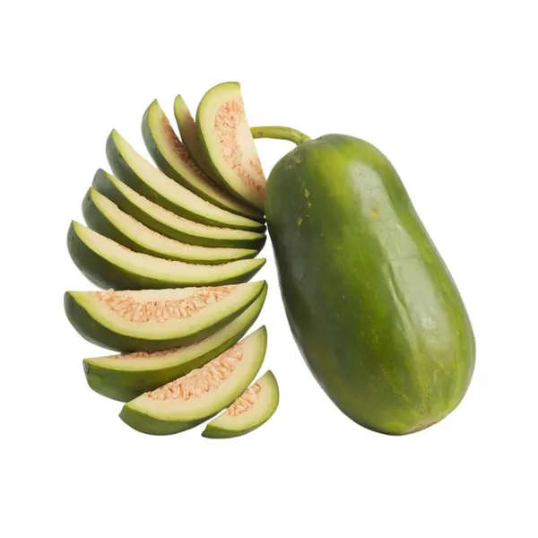 Dilimlenmiş Chayote resmi ve bir balkabağı hala sağlam, estetik olarak yerleştirilmiş. Grafik tasarımı olarak kullanılabilir