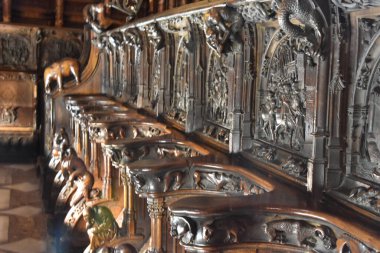 Santiago de Compostela, İspanya 'da bir katedralin içinde..