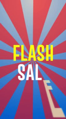 Dönüş Hatları 'nda% 50' ye kadar indirimli Flash Satışlar Mavi Kırmızı Soyut Animasyon Döngüsü