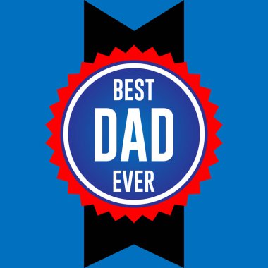 Mavi Arkaplan Vektörü 'ne izole edilmiş Bıyıklı Babalar Günün kutlu olsun.