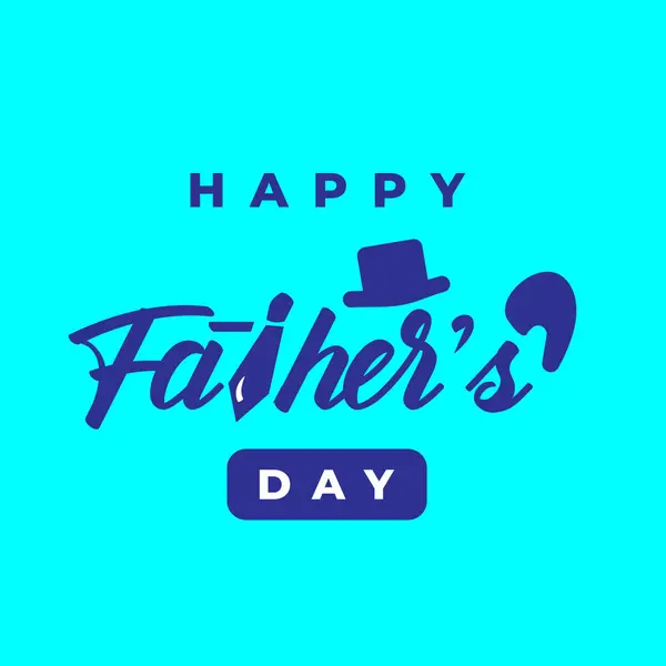 Mavi Arkaplan Vektörü 'ne izole edilmiş Bıyıklı Babalar Günün kutlu olsun.